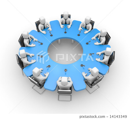 Meeting. Table in the form of gear 14143349