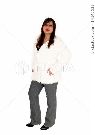 Woman in jacket and trousers. Woman in jacket and trousers. 14143535