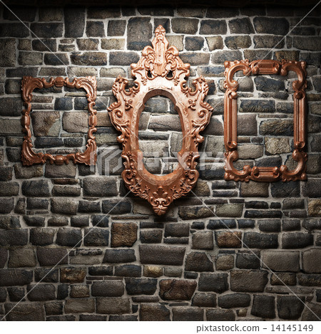 illuminated stone wall and frame illuminated stone wall and frame 14145149