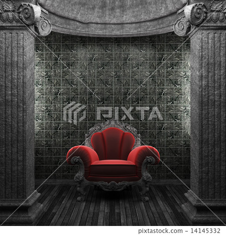 stone columns, chair and tile wall stone columns, chair and tile wall 14145332