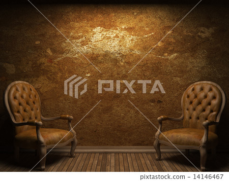 old concrete wall and chair old concrete wall and chair 14146467