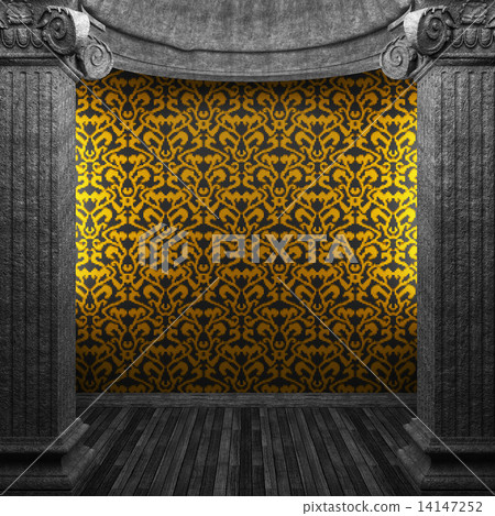 stone columns and tile wall stone columns and tile wall 14147252