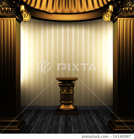bronze columns, pedestal and wallpaper bronze columns, pedestal and wallpaper 14148997