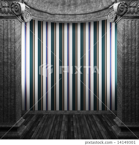 stone columns and tile wall 14149301