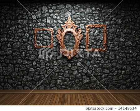 illuminated stone wall and frame illuminated stone wall and frame 14149534