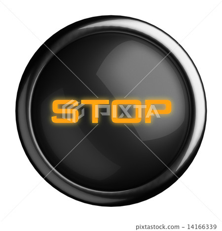 Word on black button Word on black button 14166339