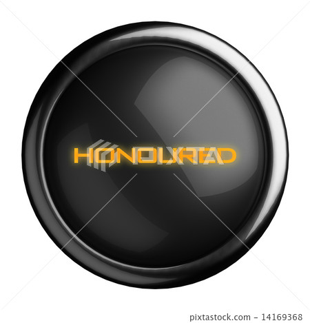 Word on black button 14169368