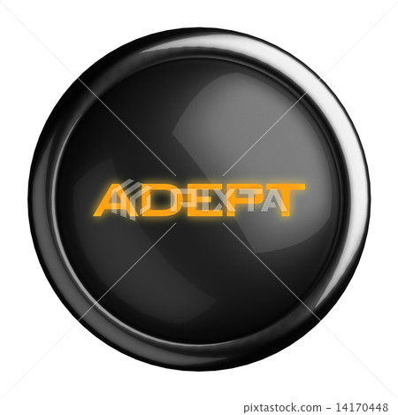 Word on black button 14170448