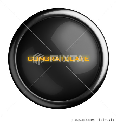 Word on black button 14170514