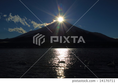 山中湖和富士山 14170711