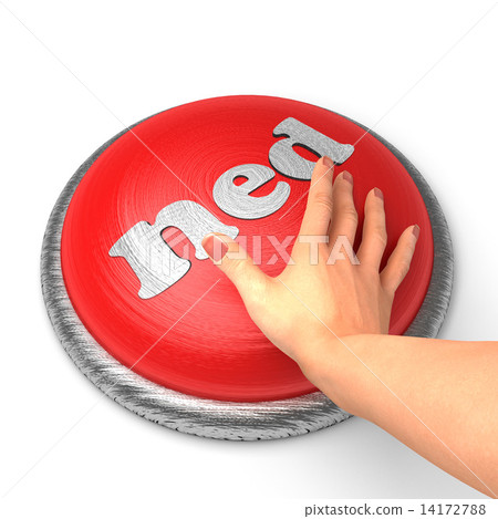 Hand pushing the button 14172788