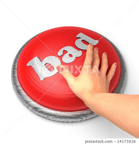 Hand pushing the button 14173816