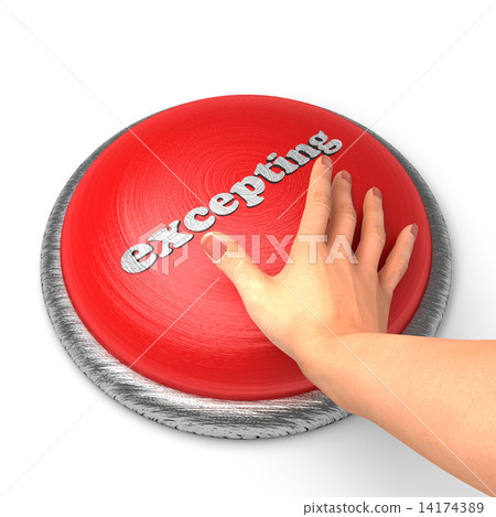 Hand pushing the button 14174389