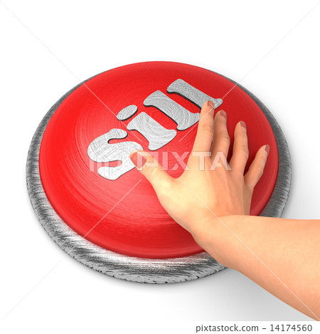 Hand pushing the button Hand pushing the button 14174560