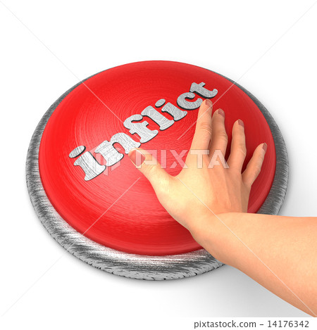 Hand pushing the button Hand pushing the button 14176342