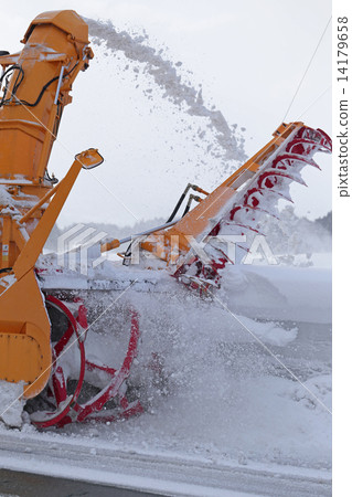 在冬天除雪風景 在冬天除雪風景 14179658