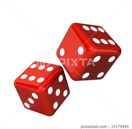 Falling dice for gambling 14179985