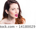 sexy girl with candy heart shape in her mouth 14180029