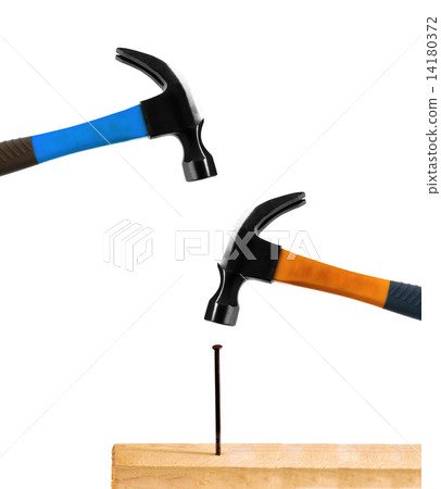 hummers and nail isolated 14180372