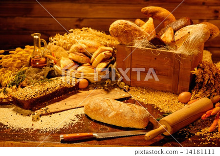 Homemade baked goods on a table 14181111