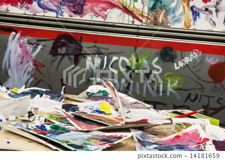 Painted colorful doodles 14181659