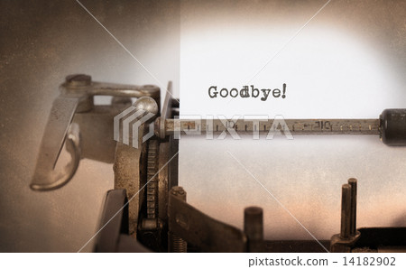 Vintage inscription made by old typewriter Vintage inscription made by old typewriter 14182902