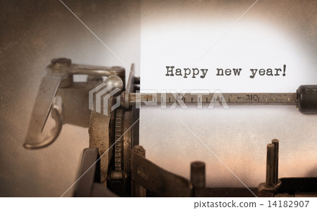 Vintage inscription made by old typewriter Vintage inscription made by old typewriter 14182907