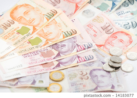 Singapore paper currency and coins Singapore paper currency and coins 14183077