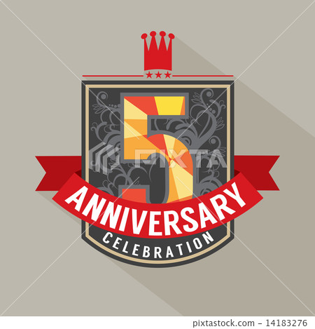 5 Years Anniversary Badge Design 5 Years Anniversary Badge Design 14183276
