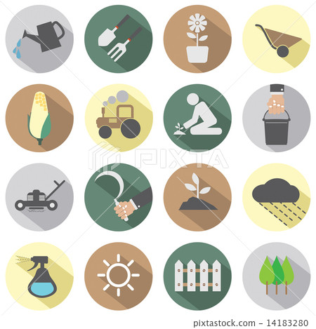 Agricultural Equipment Icons 14183280