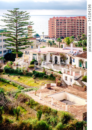 Residential houses near the sea. Benalmadena town, Malaga. Spain 14184196