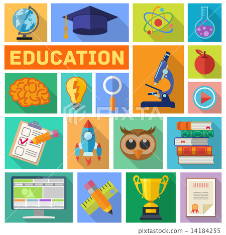 Education Flat Icon Set 14184255
