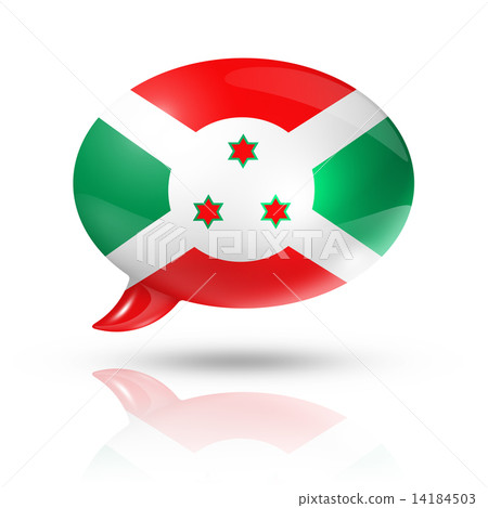 Burundian flag speech bubble 14184503