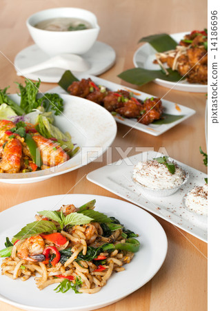 Variety of Thai Food Dishes 14186696