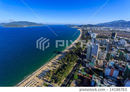 Nha Trang city panorama with sea and mountains Vietnam 14186763