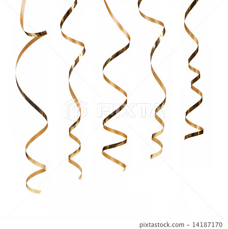 Gold serpentine isolated on white background 14187170