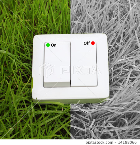 light switch on a green grass background 14188066