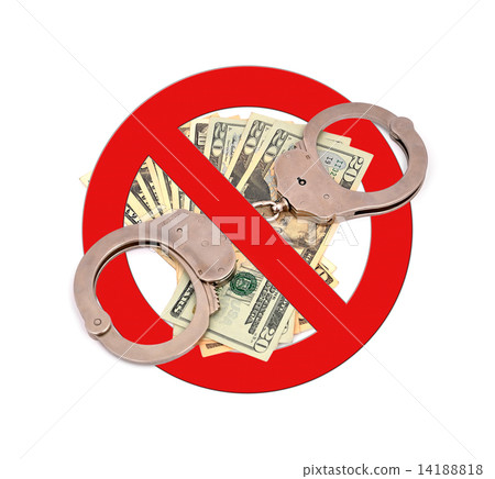 symbol prohibiting handcuffs 14188818