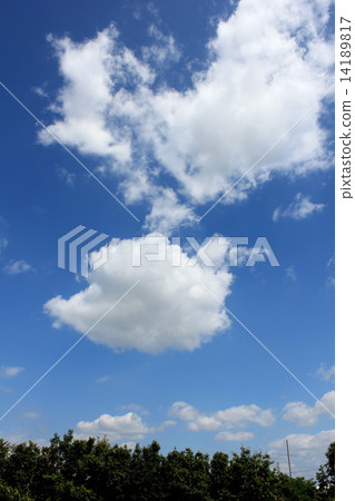 藍天和雲彩和森林 藍天和雲彩和森林 14189817