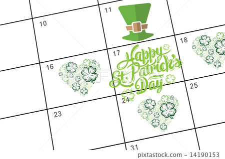 Composite image of shamrock heart Composite image of shamrock heart 14190153