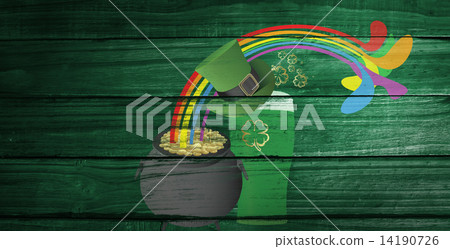 Composite image of patricks day graphics 14190726