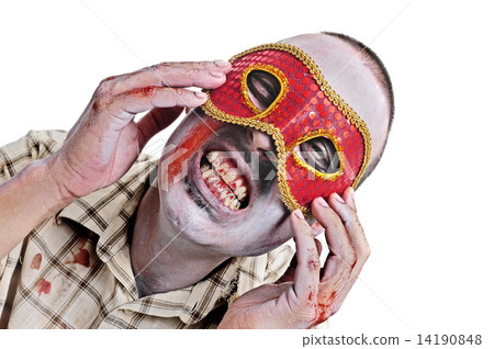 a zombie with a fancy mask 14190848