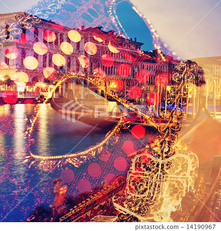 carnival of venice, double exposure carnival of venice, double exposure 14190967