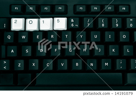 2015, as the new year, in a keyboard 14191079