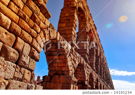 Aqueduct of Segovia, in Spain Aqueduct of Segovia, in Spain 14191234