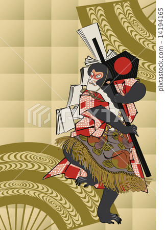 Utagawa Toyokuni顯示Hakkei Ichikawa Danjuro猴子的月亮月亮的插圖 Utagawa Toyokuni顯示Hakkei Ichikawa Danjuro猴子的月亮月亮的插圖 14194165