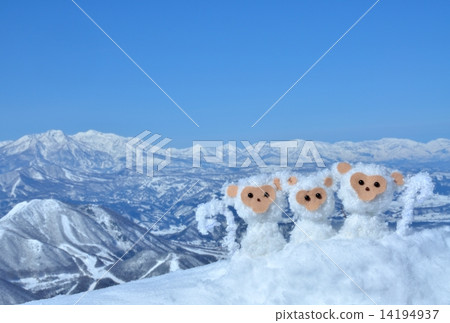 白猴(自製)和雪山 白猴(自製)和雪山 14194937