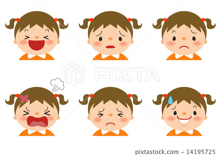 女孩_面部表情模式6 女孩_面部表情模式6 14195725