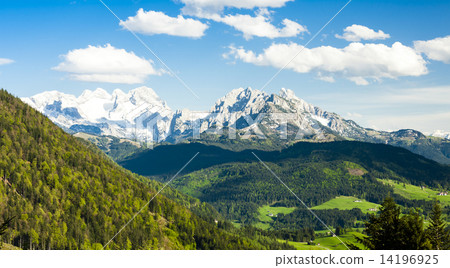 view to Dachstein from the west, Upper Austria-Styria, Austria view to Dachstein from the west, Upper Austria-Styria, Austria 14196925