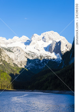 view at Dachstein from Vorder-Gosausee lake, Upper Austria-Styri view at Dachstein from Vorder-Gosausee lake, Upper Austria-Styri 14196930